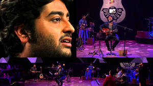 Arijit Singh Song Performance Collage Wallpaper