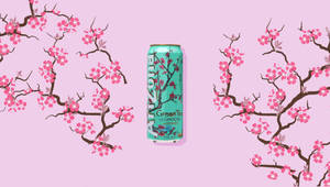 Arizona Can Cherry Blossoms Vaporwave Desktop Wallpaper