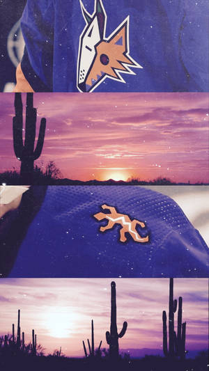 Arizona Coyotes Digital Art Collage Wallpaper