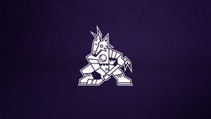 Arizona Coyotes Old Logo On Dark Purple Wallpaper