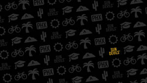 Arizona State University Black Symbols Wallpaper