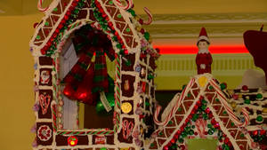 Arlington Life Size Gingerbread House Wallpaper