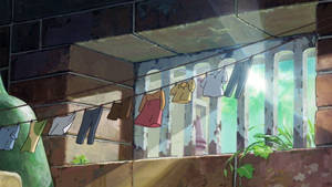 Arrietty Clothesline Wallpaper