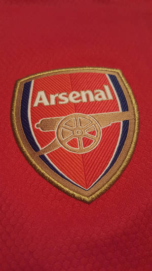 Arsenal Fc Embossed Team Logo Wallpaper