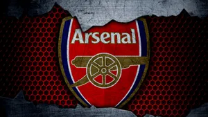 Arsenal Logo On Soccer Net Wallpaper