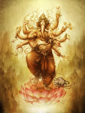 Art Piece Of Ganesh Mobile Wallpaper