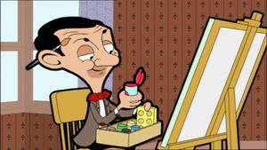 Artful Painter Mr. Bean Wallpaper