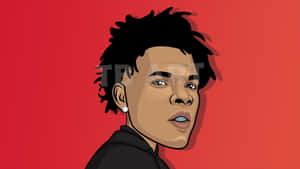 Artist Lil Baby Cartoon Wallpaper