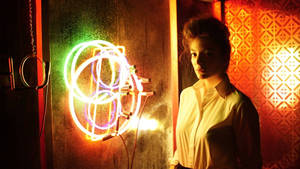 Artist Lorde Neon Light Wallpaper