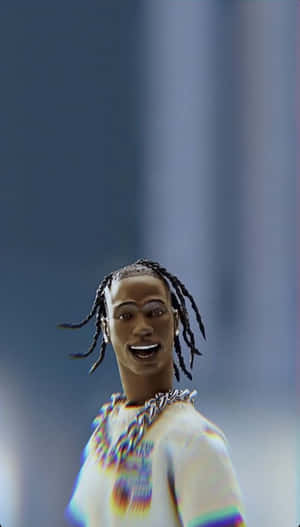 Artist Travis Scott In Cartoon Form Wallpaper