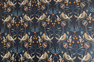 Artistic Dark Floral Design Wallpaper