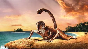 Artistic Interpretation Of A Scorpio Woman As A Hybrid Sculpture Wallpaper