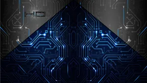 Artistic Metallic Circuit Board Wallpaper