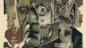 Artistic Mosaic Of Universal Monsters Characters Wallpaper