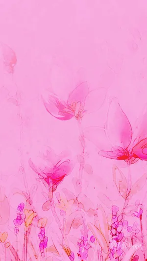 Artistic Pink Girl Iphone Wallpaper