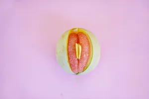 Artistic Representation Of Sexual Symbol Using Pomelo Fruit Wallpaper