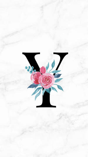 Artistic Representation Of The Letter Y Created With Beautiful Roses Wallpaper