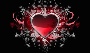 Artistic Valentine's Heart Desktop Wallpaper