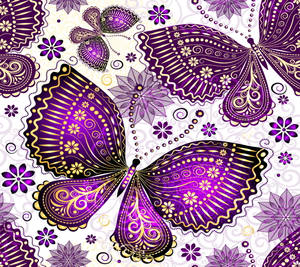 Artsy Purple Butterfly Phone Background Wallpaper