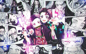 Artwork Of Demon Slayer Manga Wallpaper