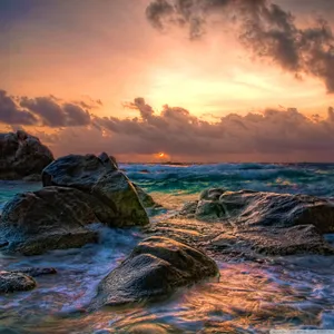 Aruba Ocean Sunrise Wallpaper