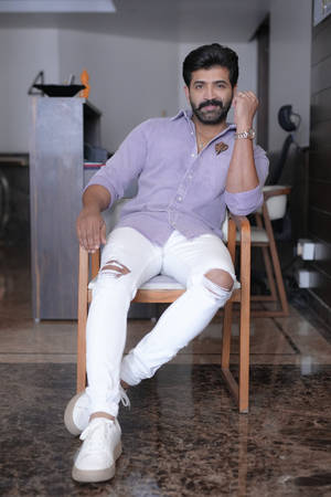 Arun Vijay, Dressed In Casual White Wallpaper