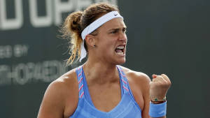 Aryna Sabalenka Yelling Passionately Wallpaper