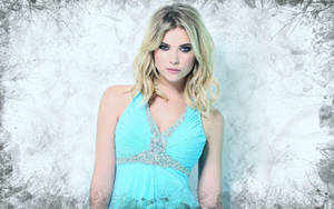 Ashley Benson Green Crystal Dress Wallpaper