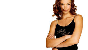 Ashley Judd In Black Top Wallpaper