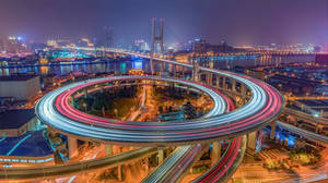 Asia China Spiral Bridge Wallpaper