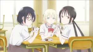 Asobi Asobase Card Game Wallpaper