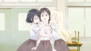 Asobi Asobase Classroom Scene Wallpaper