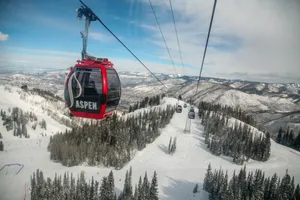Aspen Colorado Red Gondola Wallpaper