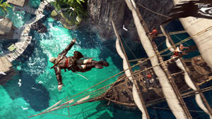Assassin's Creed Origins Bayek Jump Wallpaper