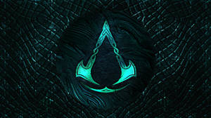 Assassin's Creed Valhalla Blue Logo Art Wallpaper