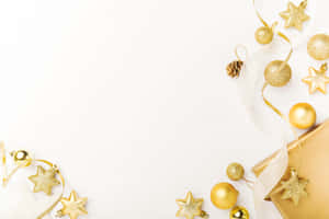 Assorted Gold Christmas Wallpaper