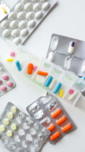 Assorted Medications Blister Packs Wallpaper
