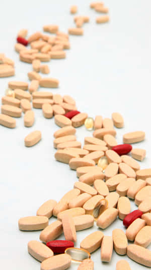 Assorted Medications Scattered Wallpaper