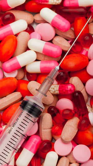 Assorted Medicationsand Syringe.jpg Wallpaper