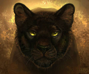 Astonishing Black Panther Painting Wallpaper