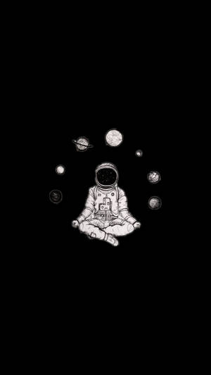 Astronaut Aesthetic Meditating Wallpaper