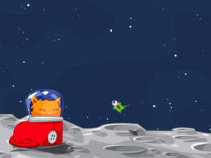 Astronaut Cat In Space Wallpaper