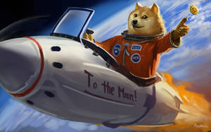 Astronaut Doge Meme Wallpaper