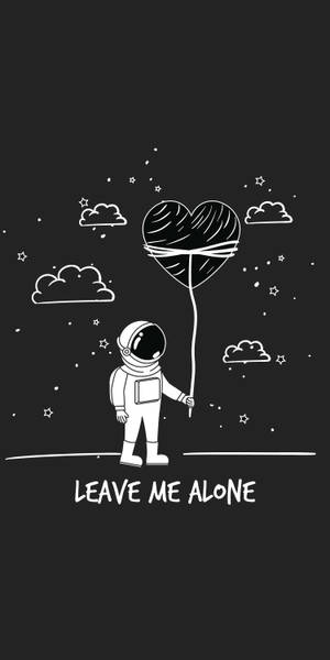 Astronaut Graphic For Leave Me Alone Wallpaper