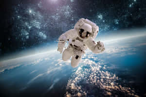 Astronaut In Galaxies Desktop Wallpaper