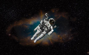 Astronaut In Space With Skull Head Wallpaper