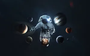 Astronaut Jupiter 4k Wallpaper