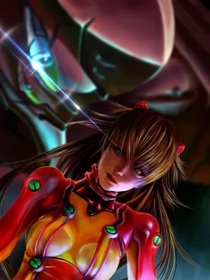 Asuka 3d Model Evangelion Wallpaper
