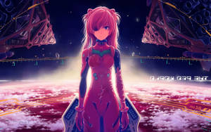 Asuka Above The Atmosphere Evangelion Wallpaper