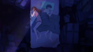 Asuka And Shinji Sleeping Evangelion 4k Wallpaper